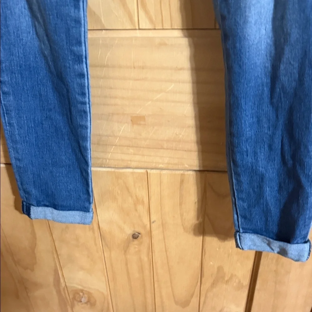 Mudd Blue Jeans with Red Floral Embroidery